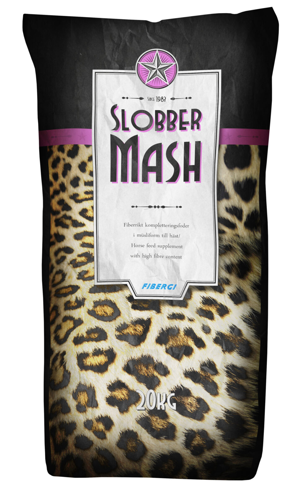 Säck med Fibergi Slobber Mash 20 kg